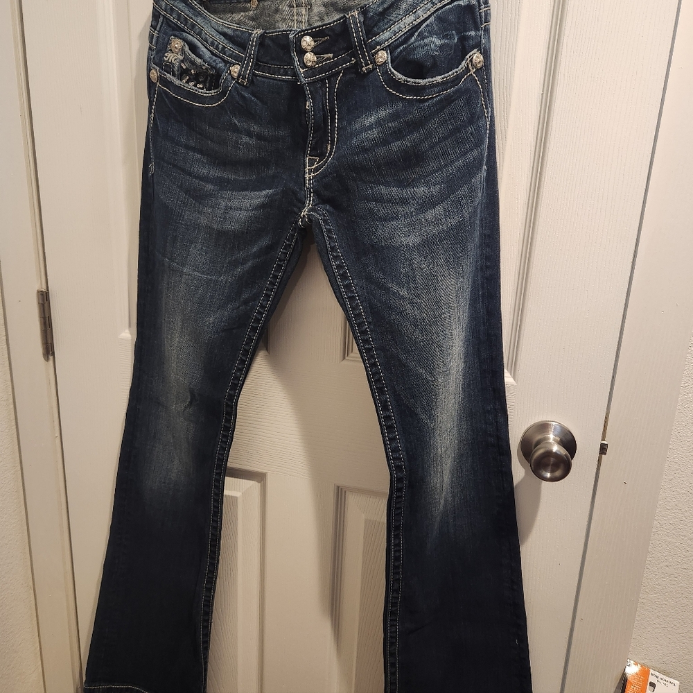 Miss Me Dark Wash Women’s Bootcut Jeans - Blue 29x34